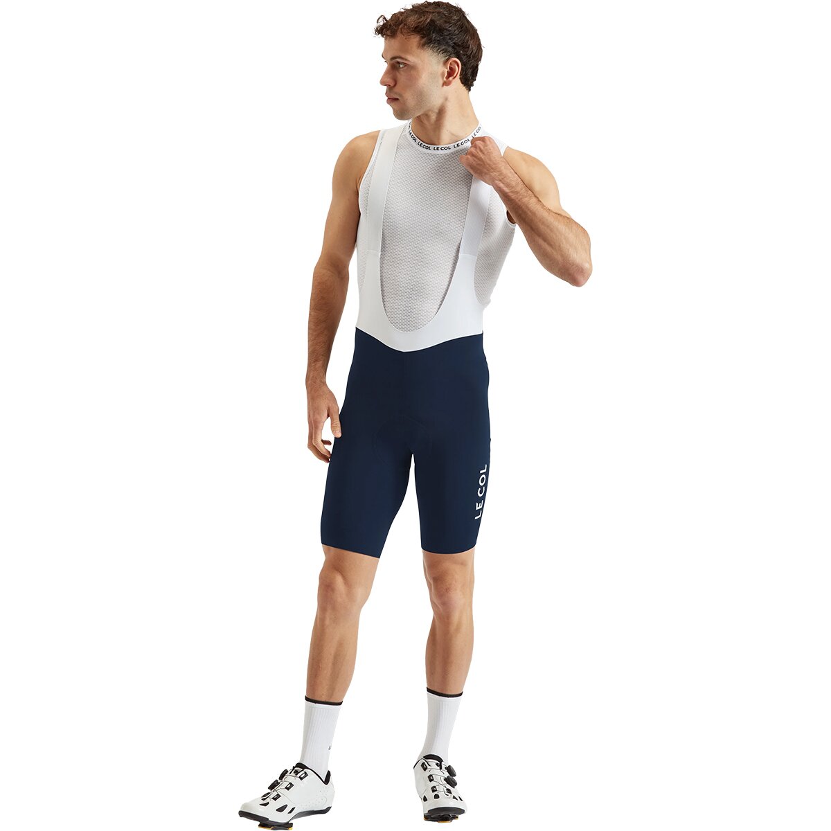 Image of Le Col Pro Bib Shorts II - Men's Navy/White, M
