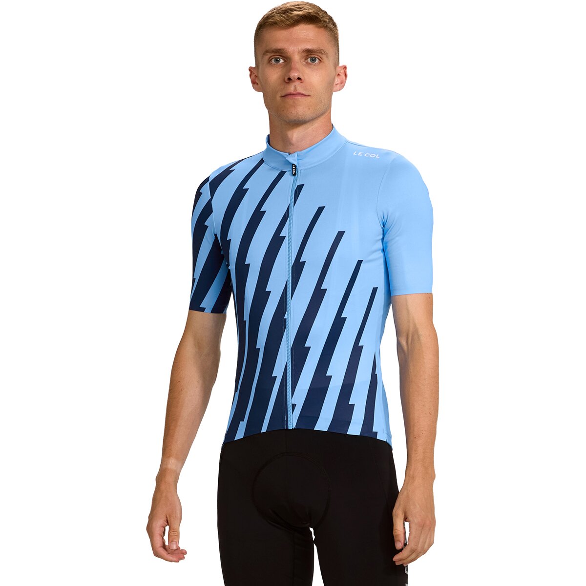 Image of Le Col Pro Jersey - Men's Powder Blue/Navy, XL