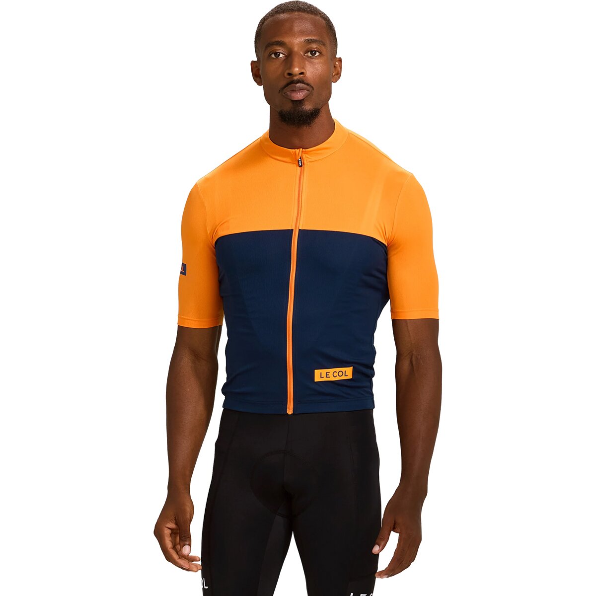Image of Le Col Sport Jersey - Men's Navy/Saffron, M