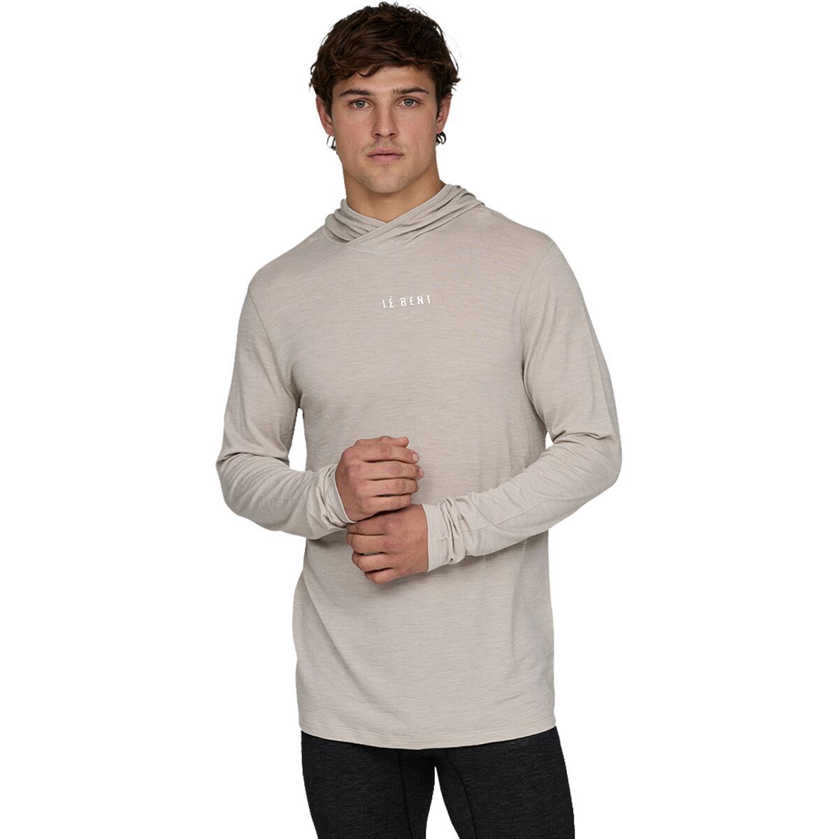 Image of Le Bent Feathertop Ultralight Hooded Long-Sleeve T-Shirt - Men's Natural, S