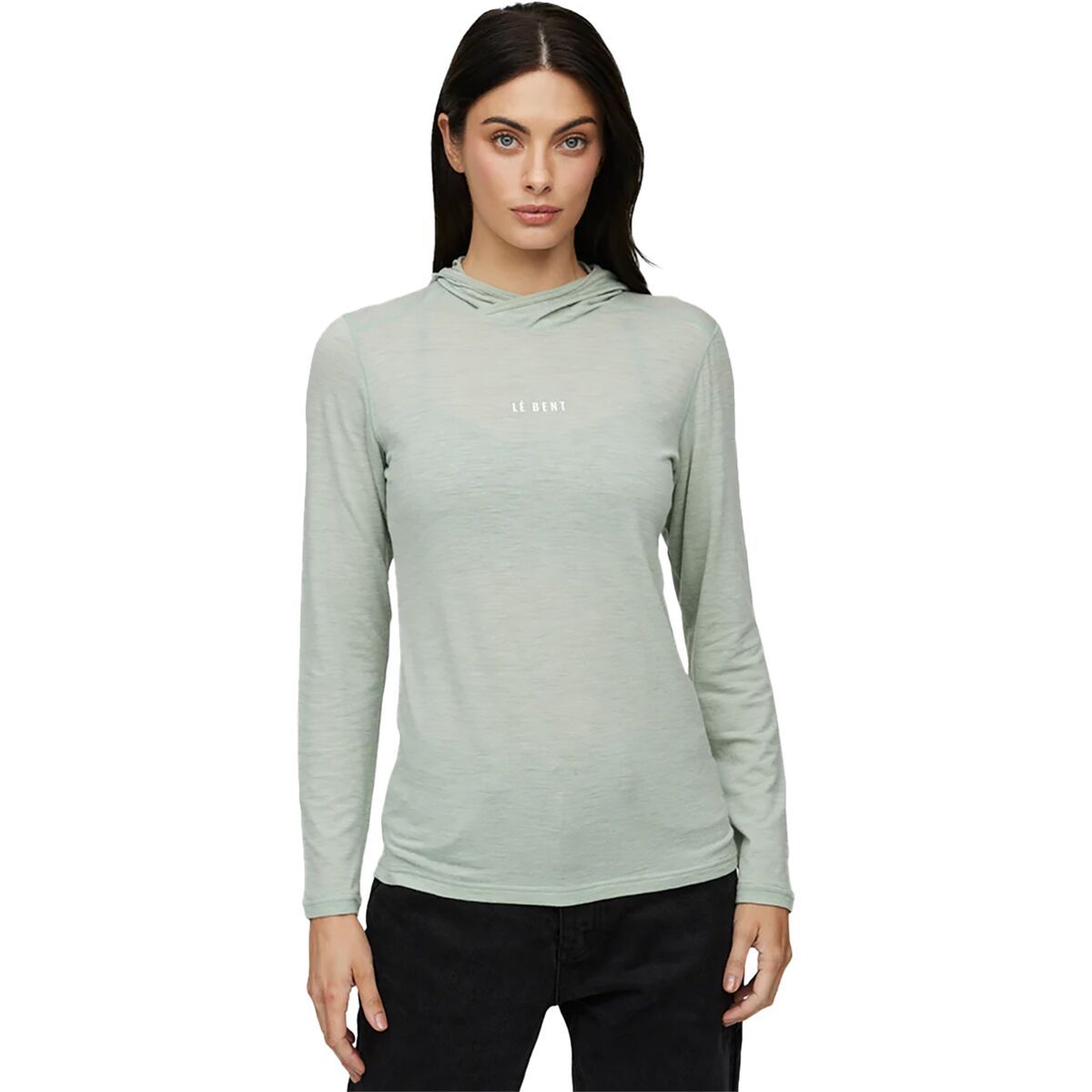 Image of Le Bent Feathertop Ultralight Hooded Long-Sleeve T-Shirt - Women's Sage, S