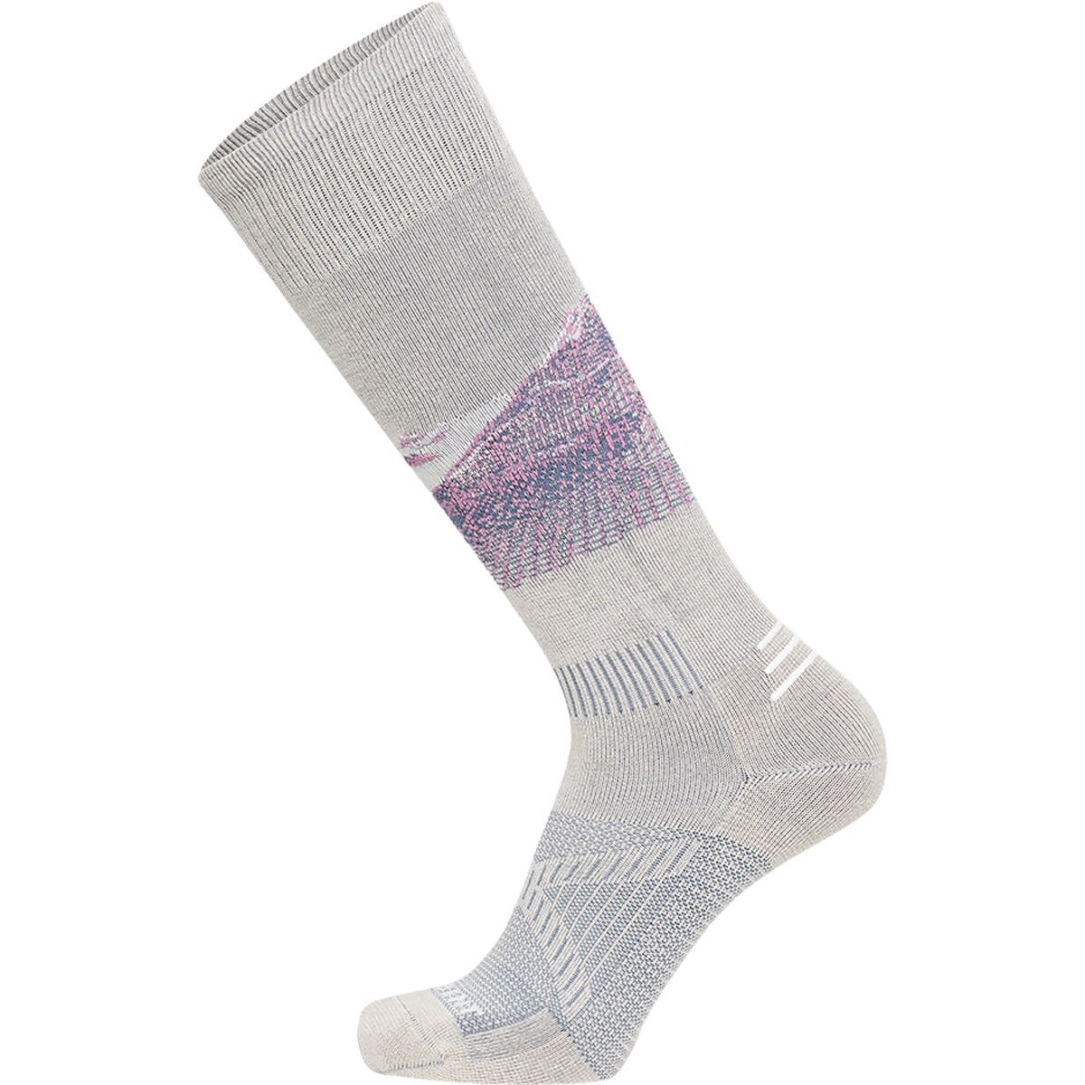 Le Bent Elyse Saugstad Pro Series Zero Cushion Snow Sock Silver Lining, M