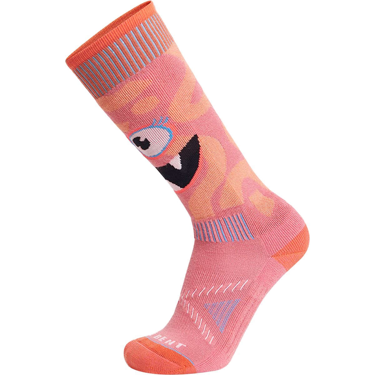 Image of Le Bent Monster Party Light Cushion Snow Sock - Kids' Strawberry Pink, M