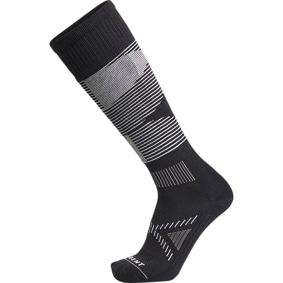 Image of Le Bent Shred Targeted Cushion Snow Sock Black, XL