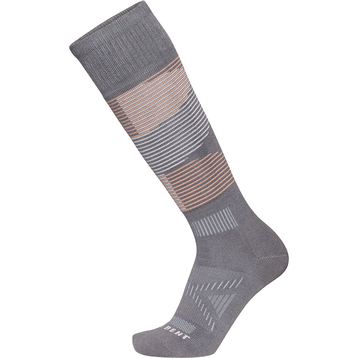 Image of Le Bent Shred Targeted Cushion Snow Sock Smoke Pearl, M