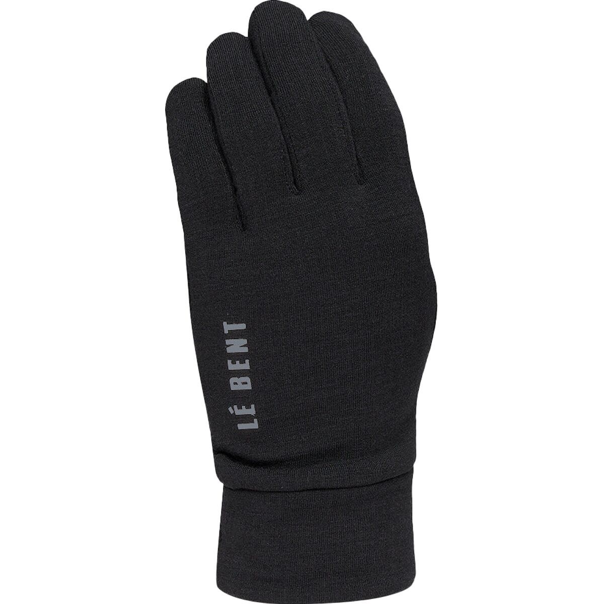 Le Bent Waffle Midweight Glove Liner Black, L
