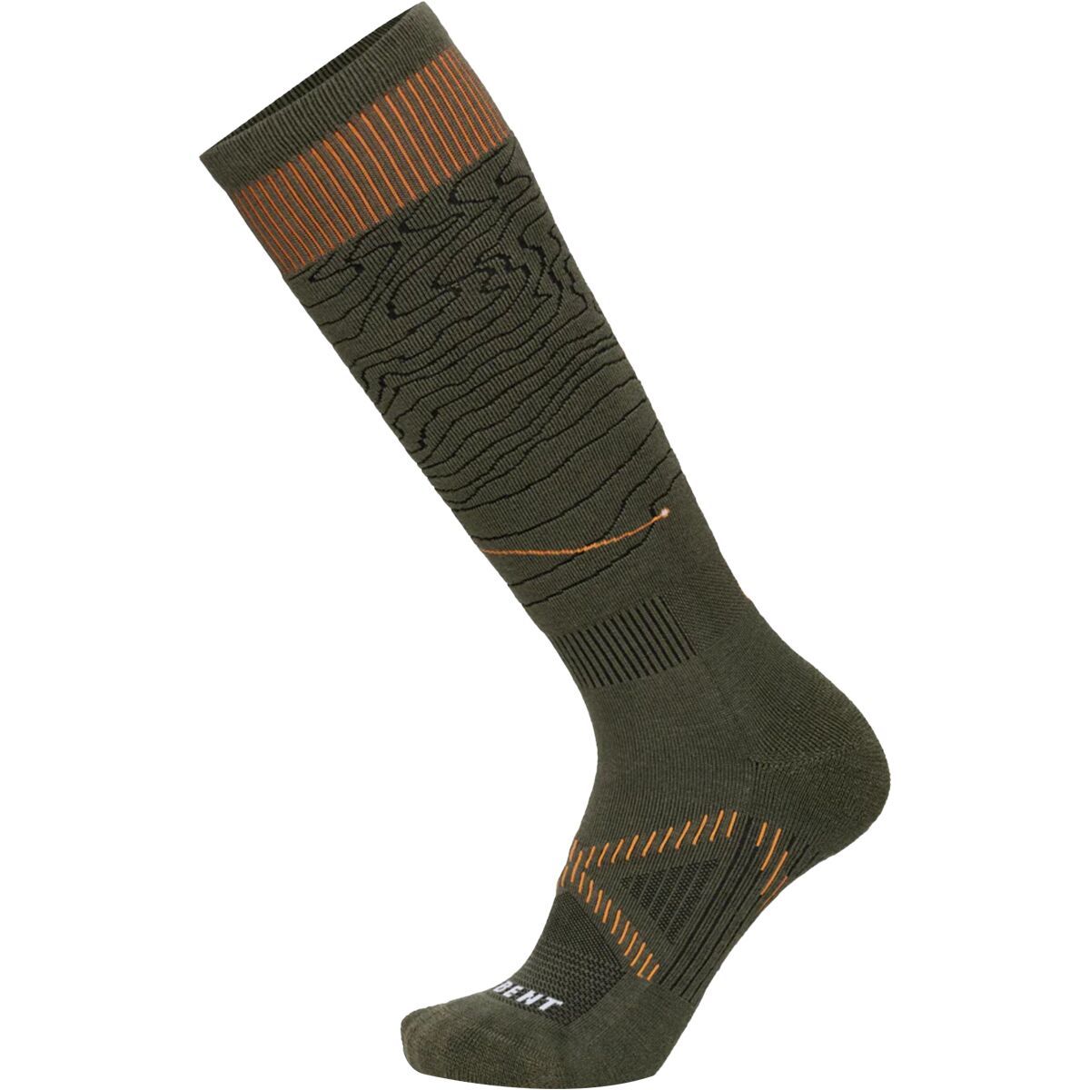 Image of Le Bent Xavier De Le Rue Pro Series Light Cushion Snow Sock Dark Eucalypt, L