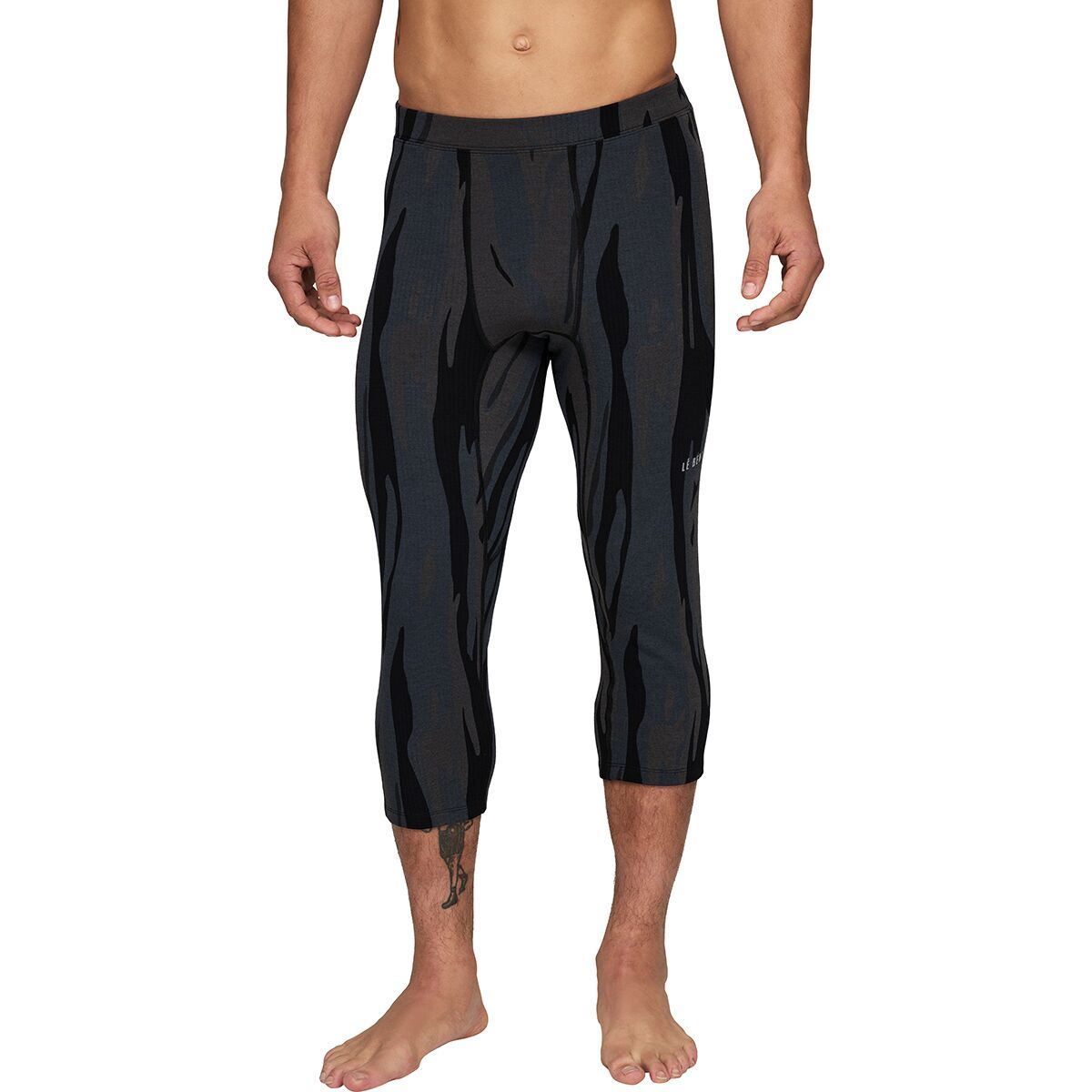 Image of Le Bent Heavyweight Antarctic Grid Fleece 3/4 Bottom - Men's Ombre Snow Gum, S