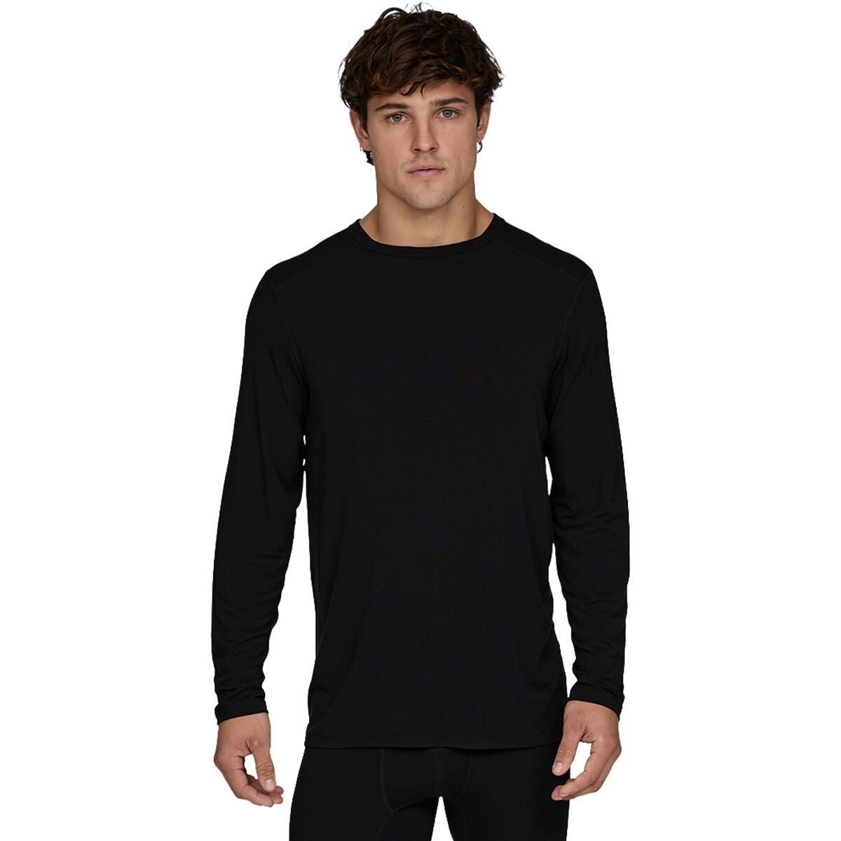 Image of Le Bent Lightweight Crew - Men's Black, L