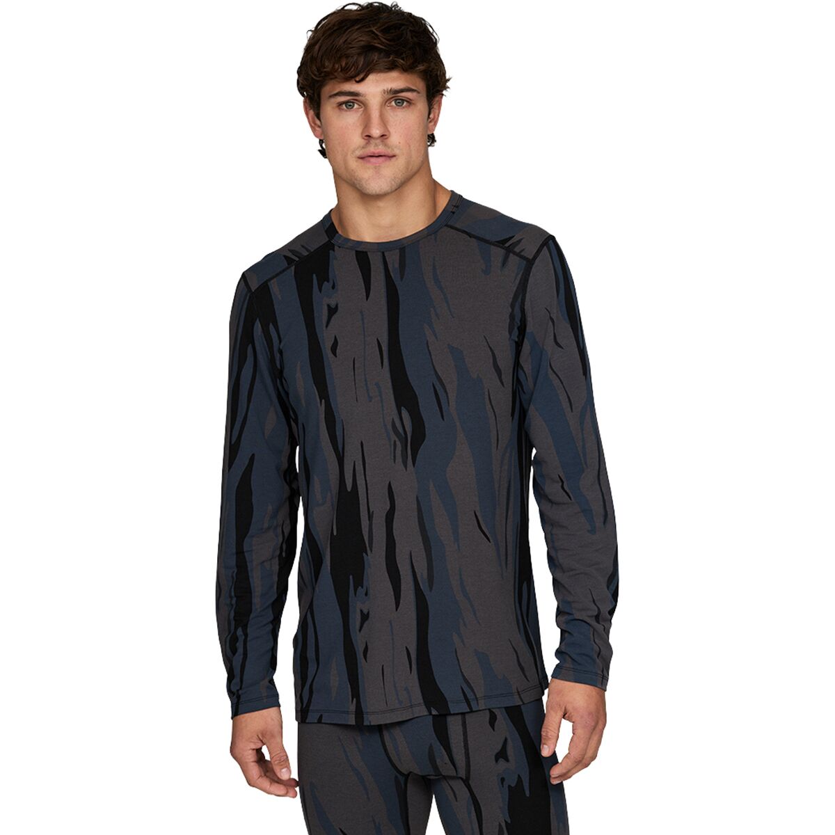 Image of Le Bent Midweight Crew - Men's Ombre Snow Gum, S