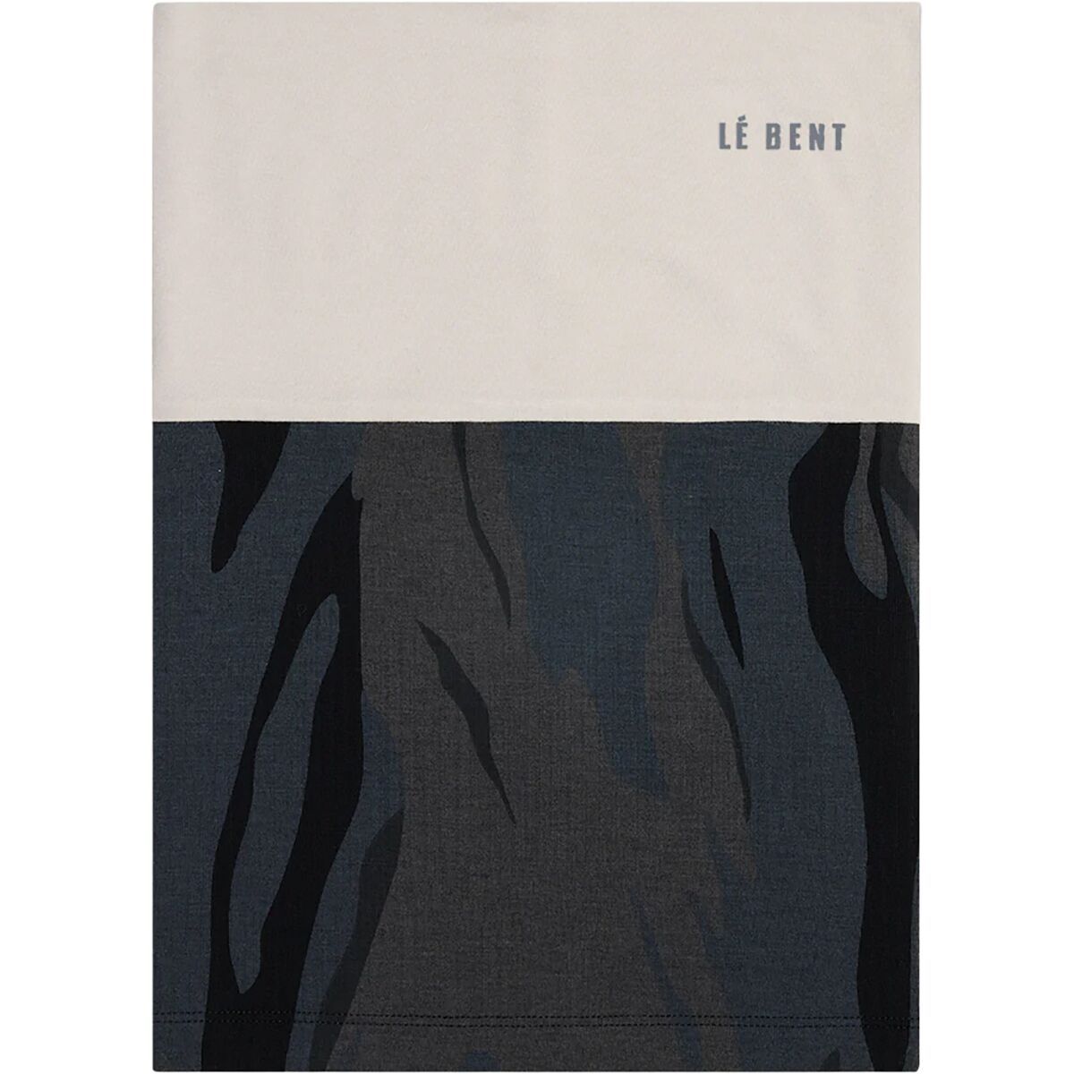 Le Bent Double Up Heavyweight Antarctic Grid Fleece Neck Gaiter Ombre Snow Gum, One Size