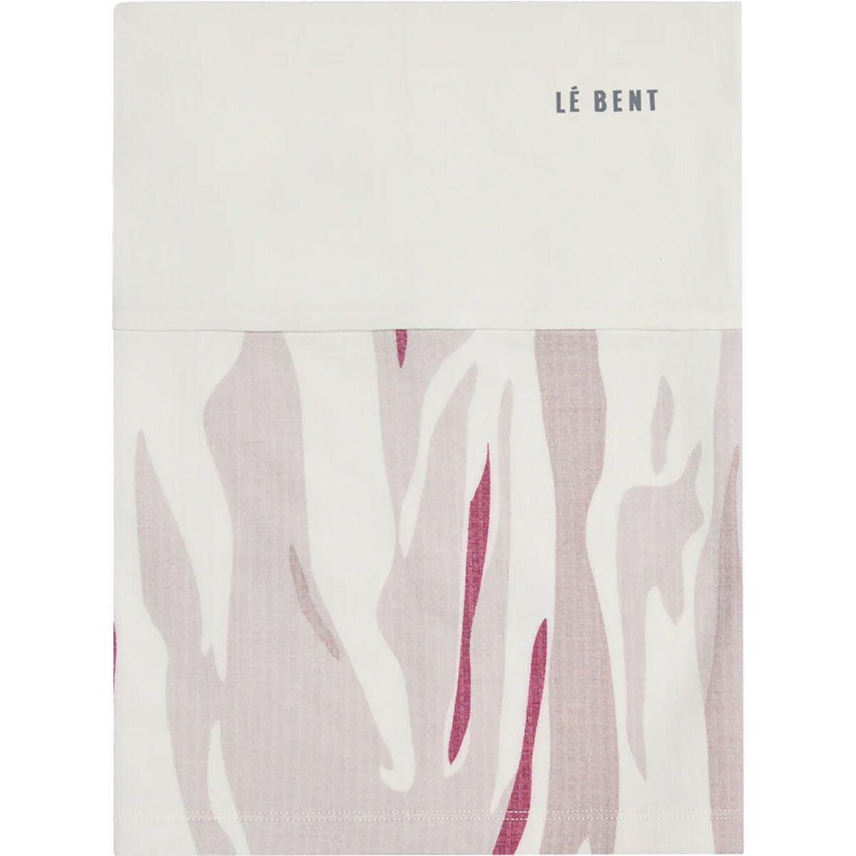 Image of Le Bent Double Up Heavyweight Antarctic Grid Fleece Neck Gaiter Pearl Snow Gum, One Size