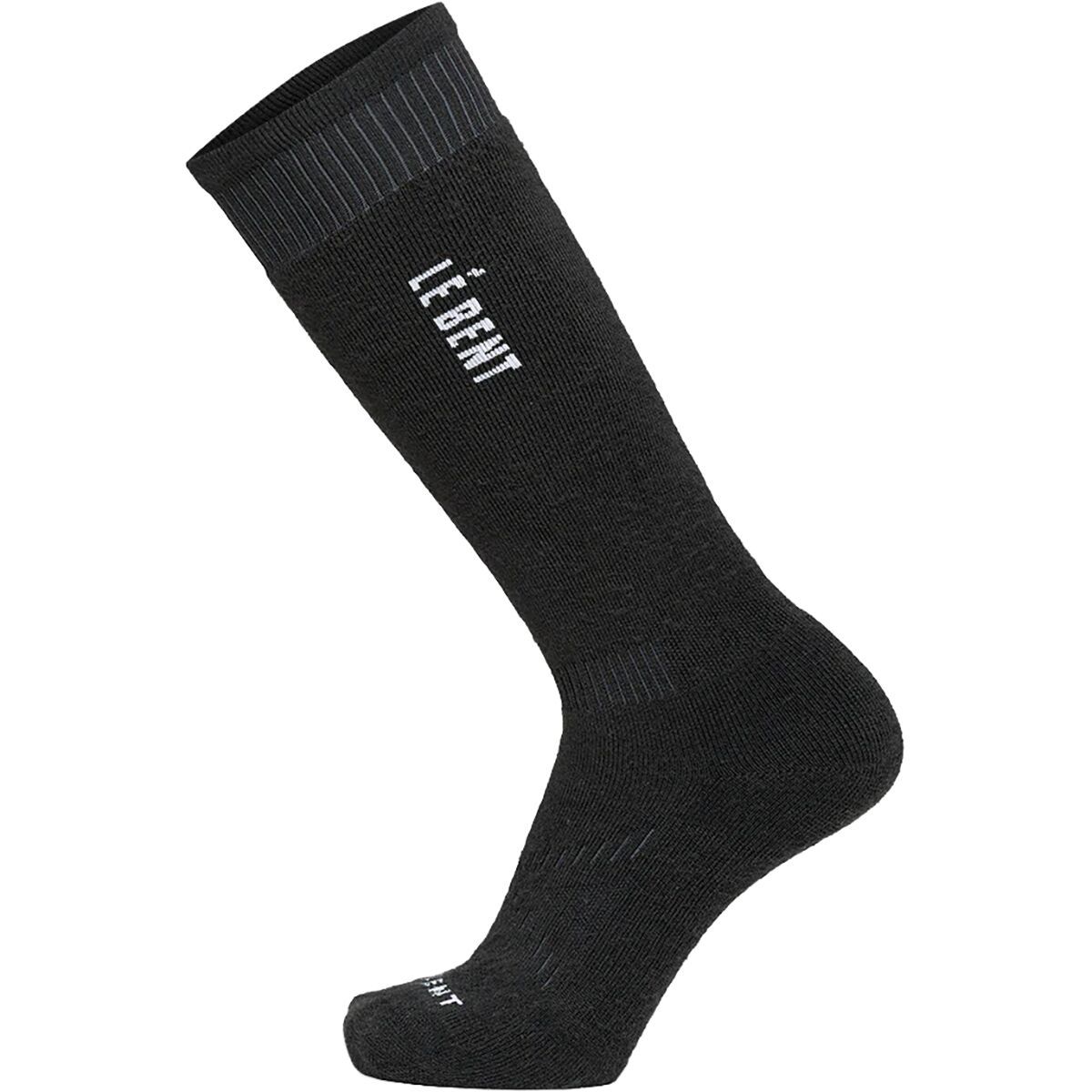 Image of Le Bent Full Cushion Logo Snow Sock Black, L