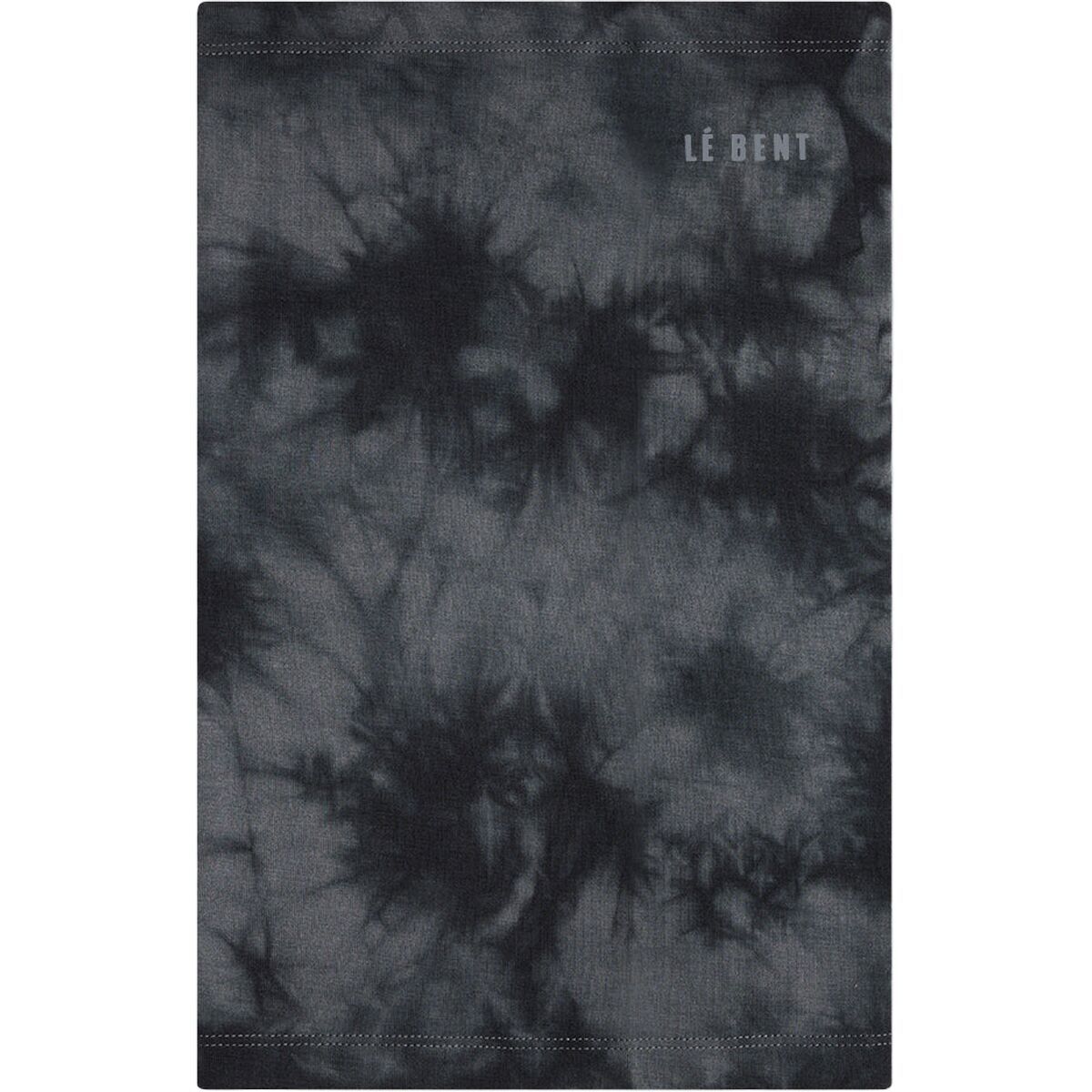 Image of Le Bent Lightweight Neck Gaiter Charcoal Tie Dye, One Size