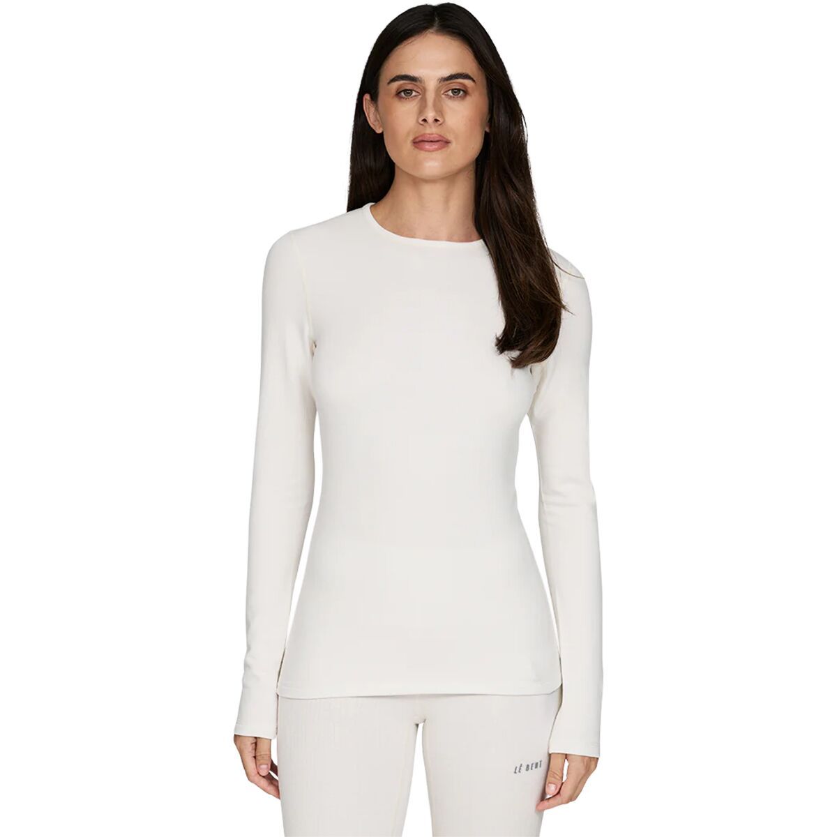 Le Bent Heavyweight Antarctic Grid Fleece Crew - Women's Pearl, M