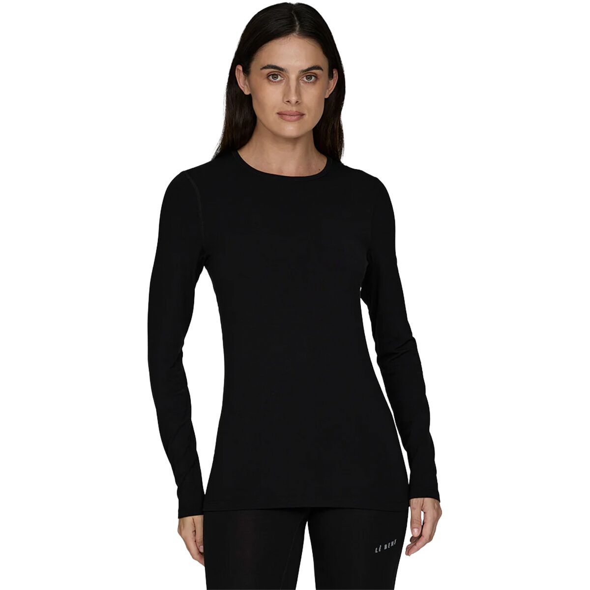 Image of Le Bent Midweight Crew Top - Women's Black, S