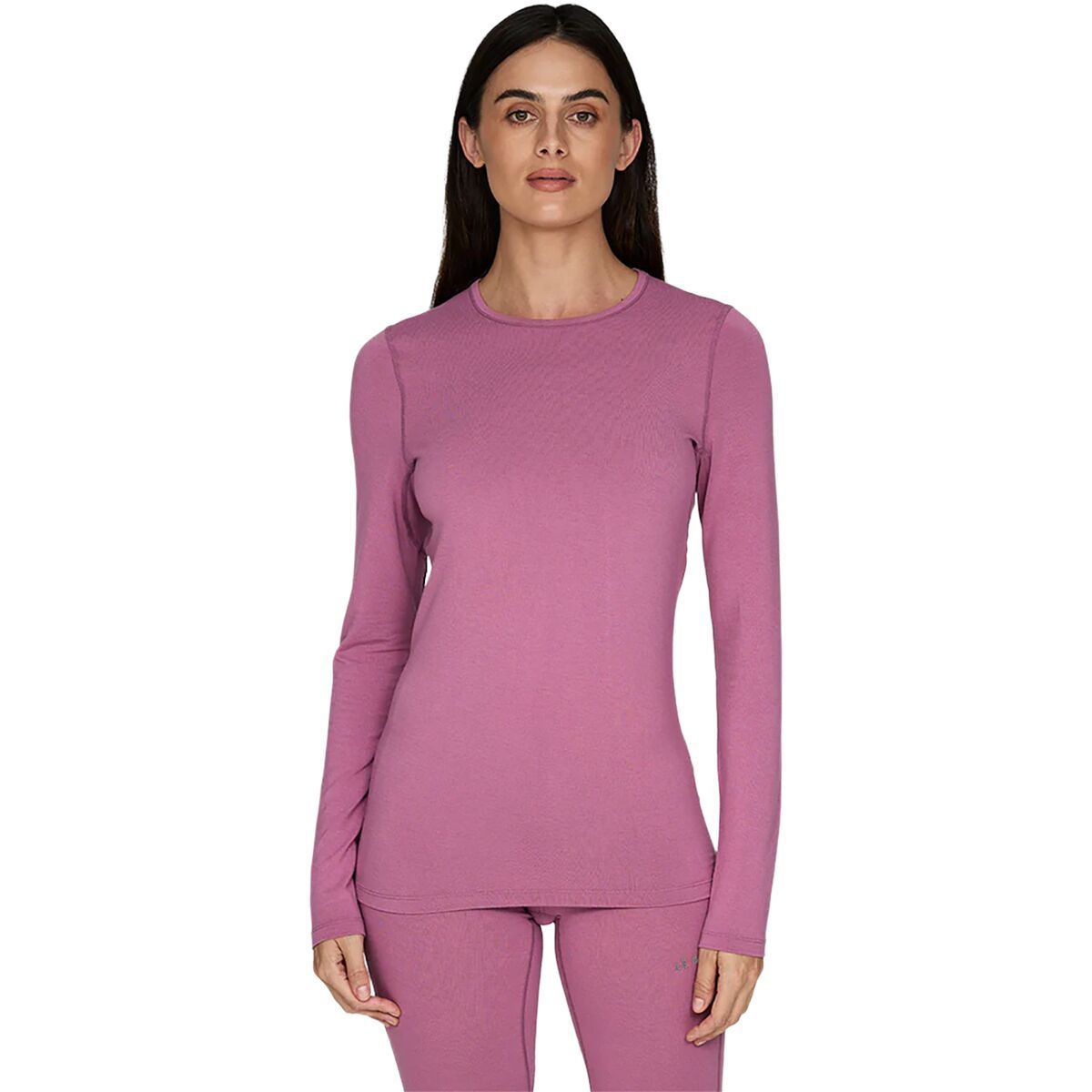 Image of Le Bent Midweight Crew Top - Women's Flowering Gum, S