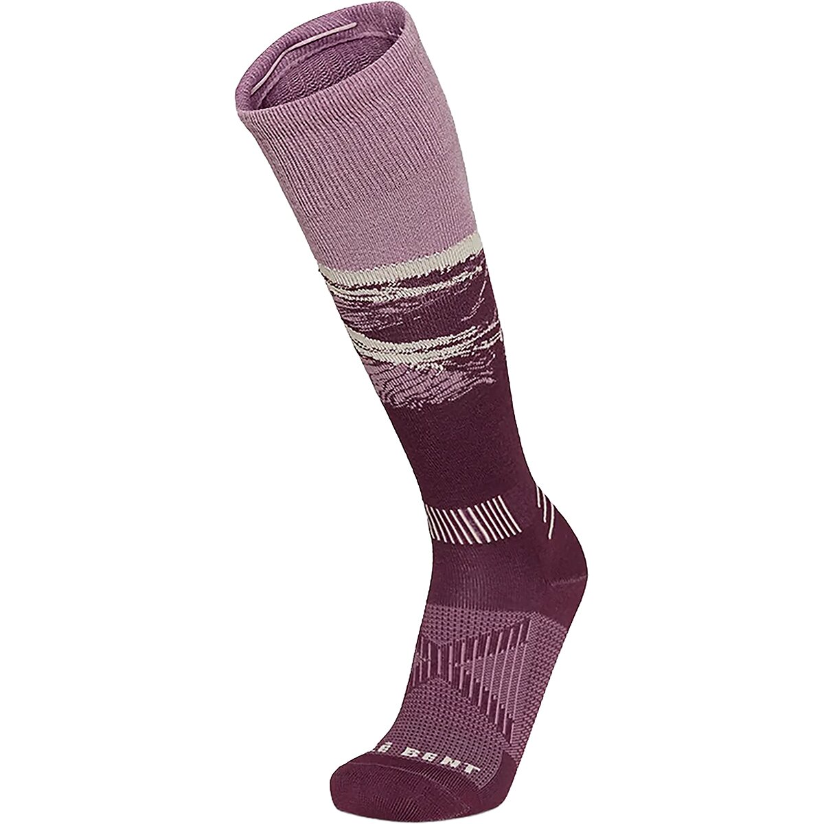 Image of Le Bent Elyse Saugstad Pro Series Zero Cushion Snow Sock Violet Ash, XL