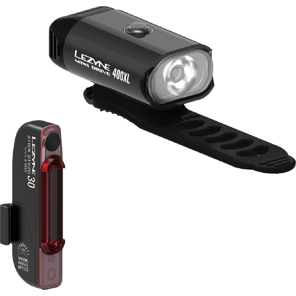Image of Lezyne Mini Drive 400 + Stick Drive Light Pair Black, One Size