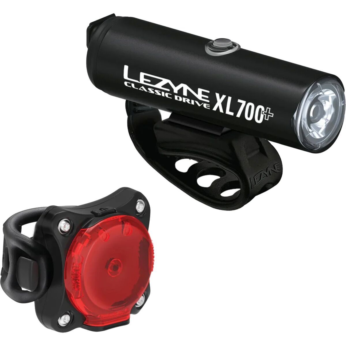 Image of Lezyne Classic Drive 700XL Plus + Zecto Drive 200 Plus Light Pair Satin Black/Black, One Size