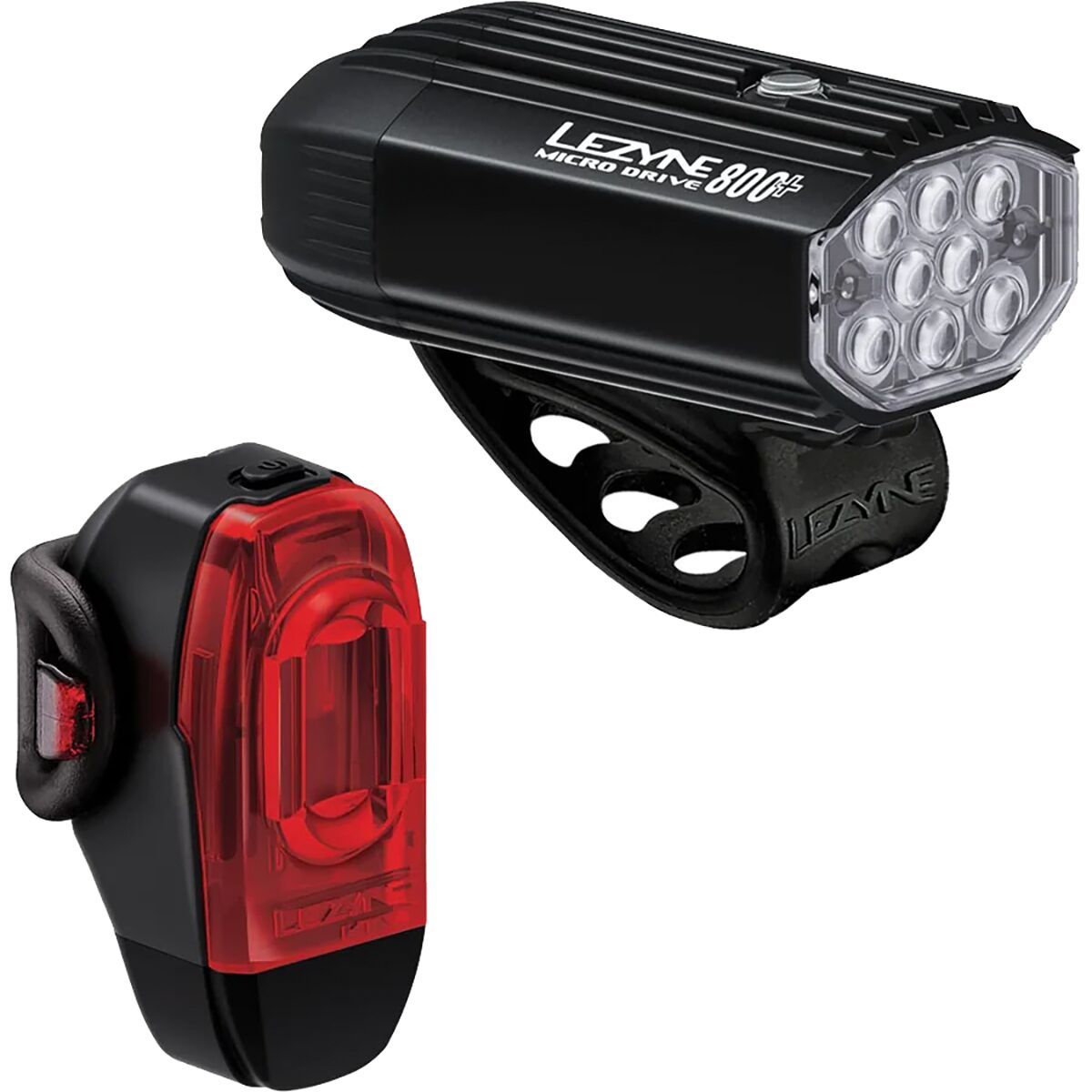 Image of Lezyne Micro Drive 800 Plus + KTV Drive Plus Light Pair Satin Black/Black, One Size