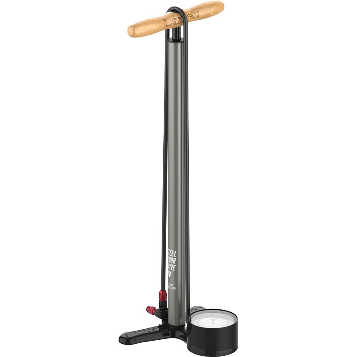 Image of Lezyne Steel HV Floor Drive 3.5 Pump Flat Grey, One Size