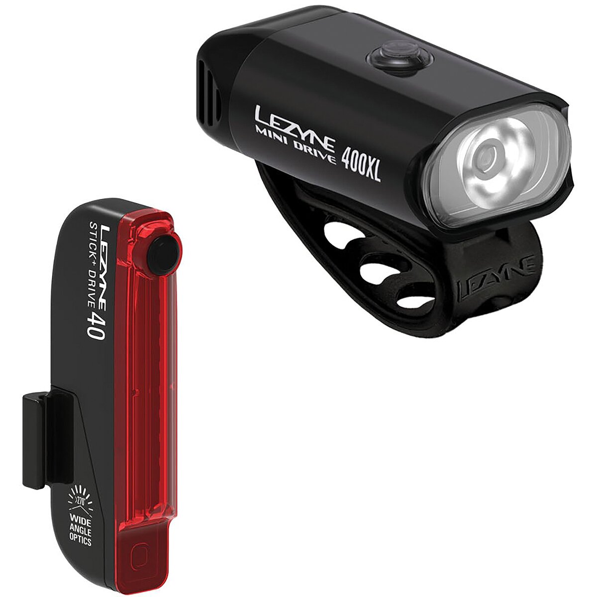 Image of Lezyne Mini Drive 400Xl Stick+ Drive Pair Black, One Size