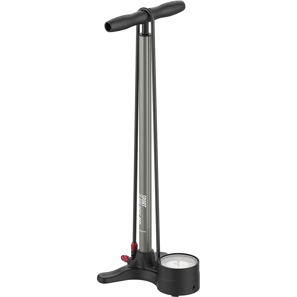 Image of Lezyne Sport Floor Drive 3.5 Flat Grey, Dual Valve