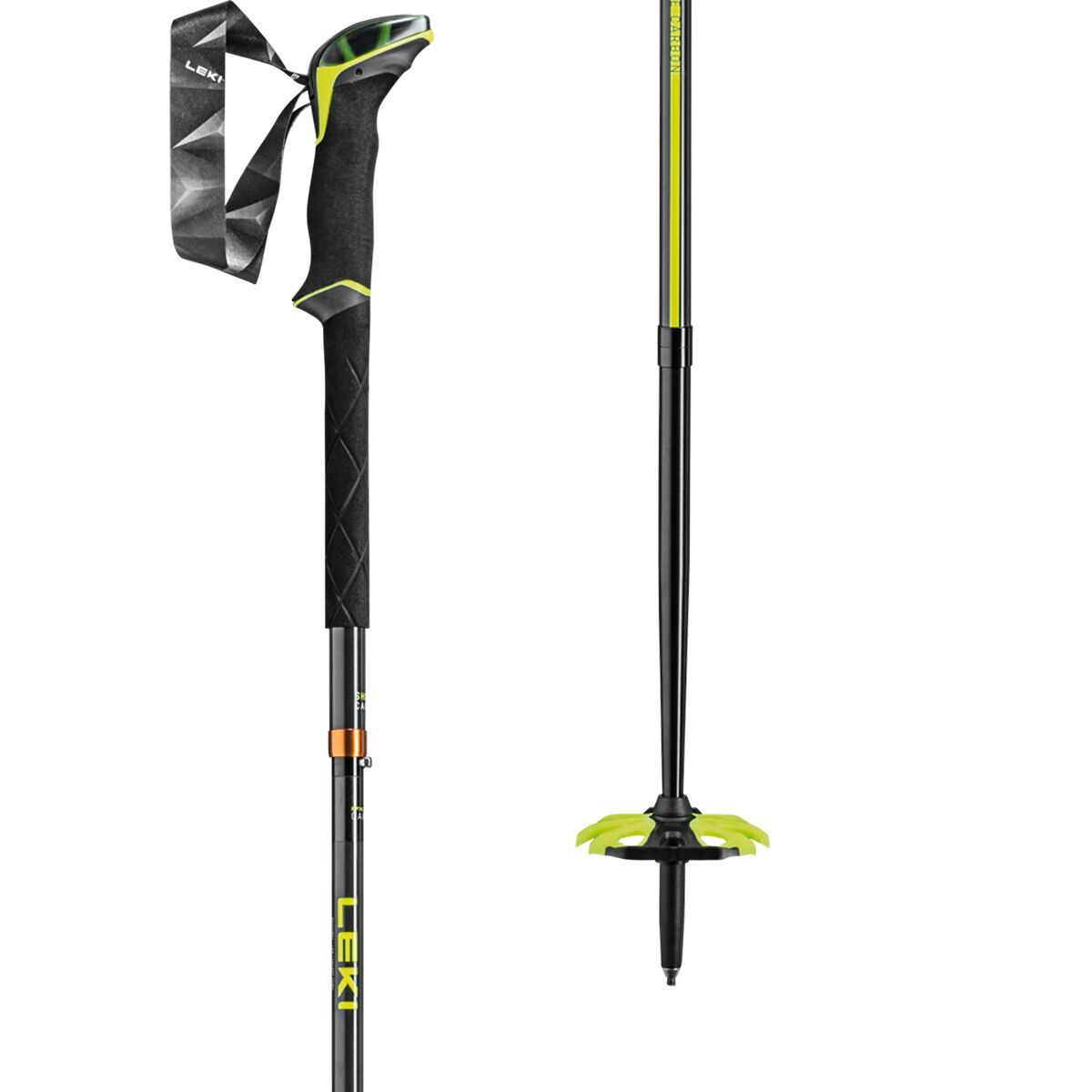 Image of LEKI Sherpa FX 1 Carbon Trekking Poles Black/Yellow, 140cm