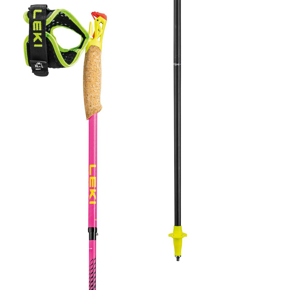 Image of LEKI Ultratrail FX 1 Superlite Trekking Poles Black/Pink, 110cm