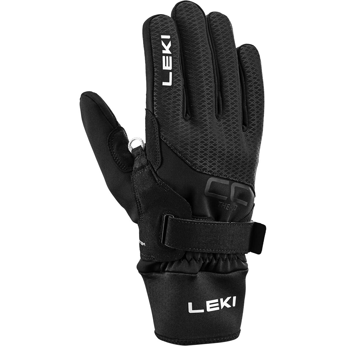 LEKI LEKI CC Thermo Shark Glove Black/Red, 8