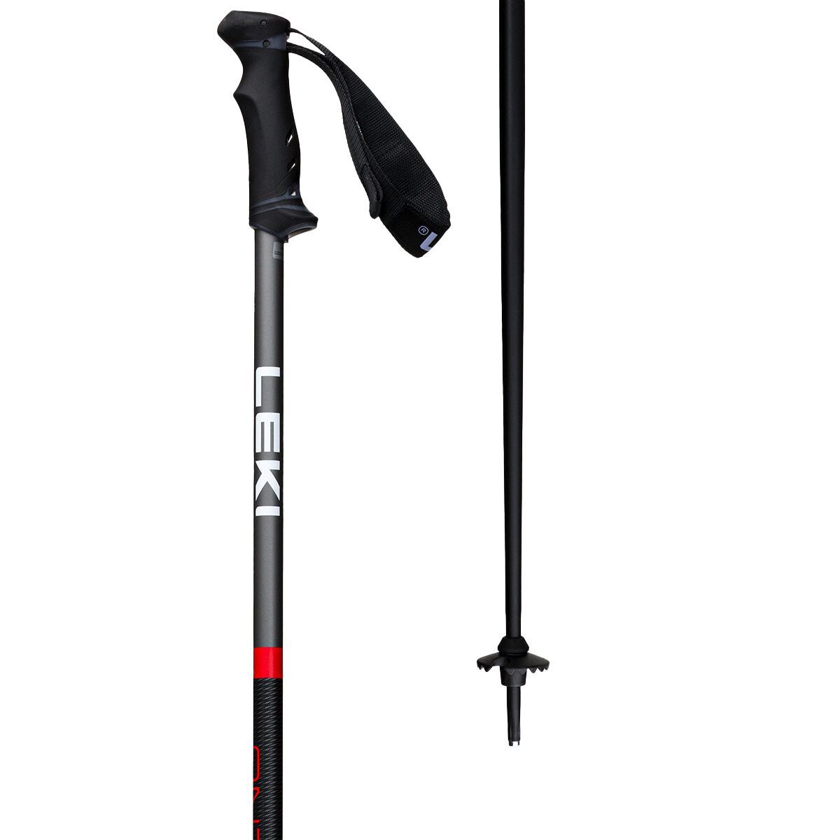Image of LEKI QNTM Ski Poles Black/Red, 130cm