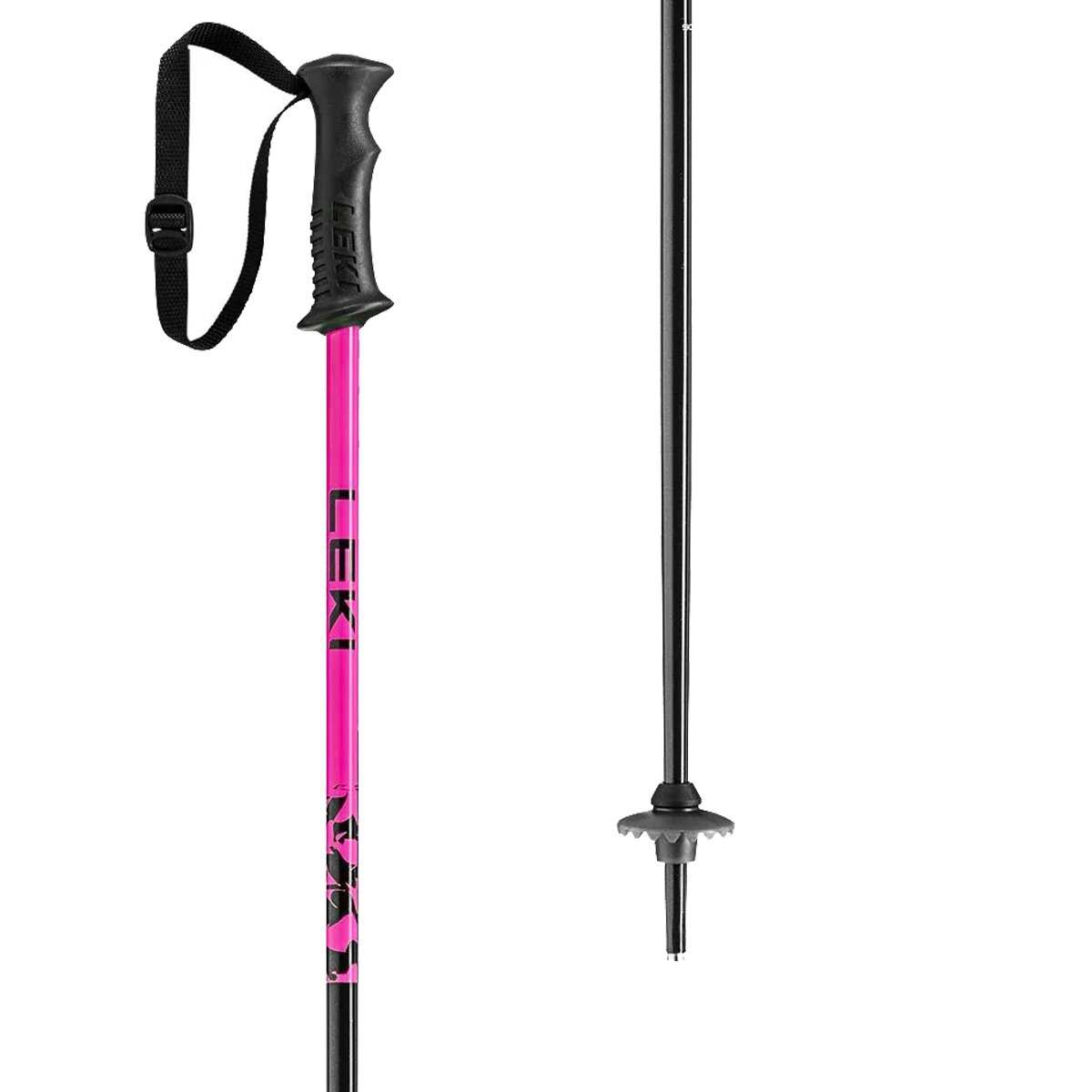 Image of LEKI Rider Ski Poles Black/Pink, 85cm