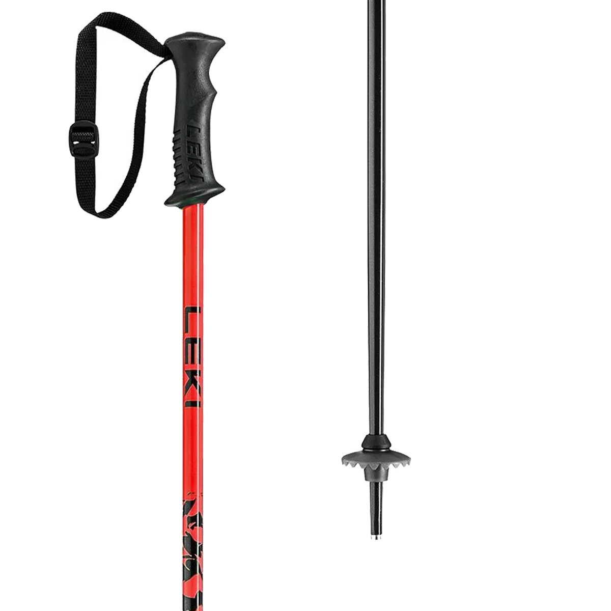 Image of LEKI Rider Ski Poles Black/Red, 80cm