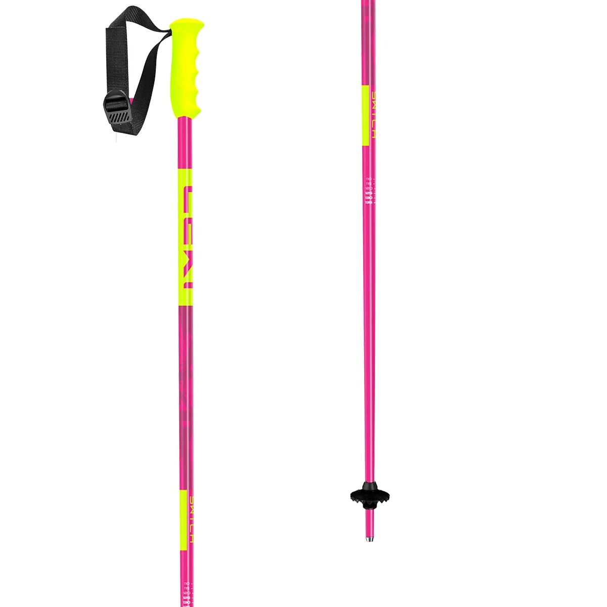 LEKI LEKI Switch Ski Poles Pink/Neon/Yellow, 125cm