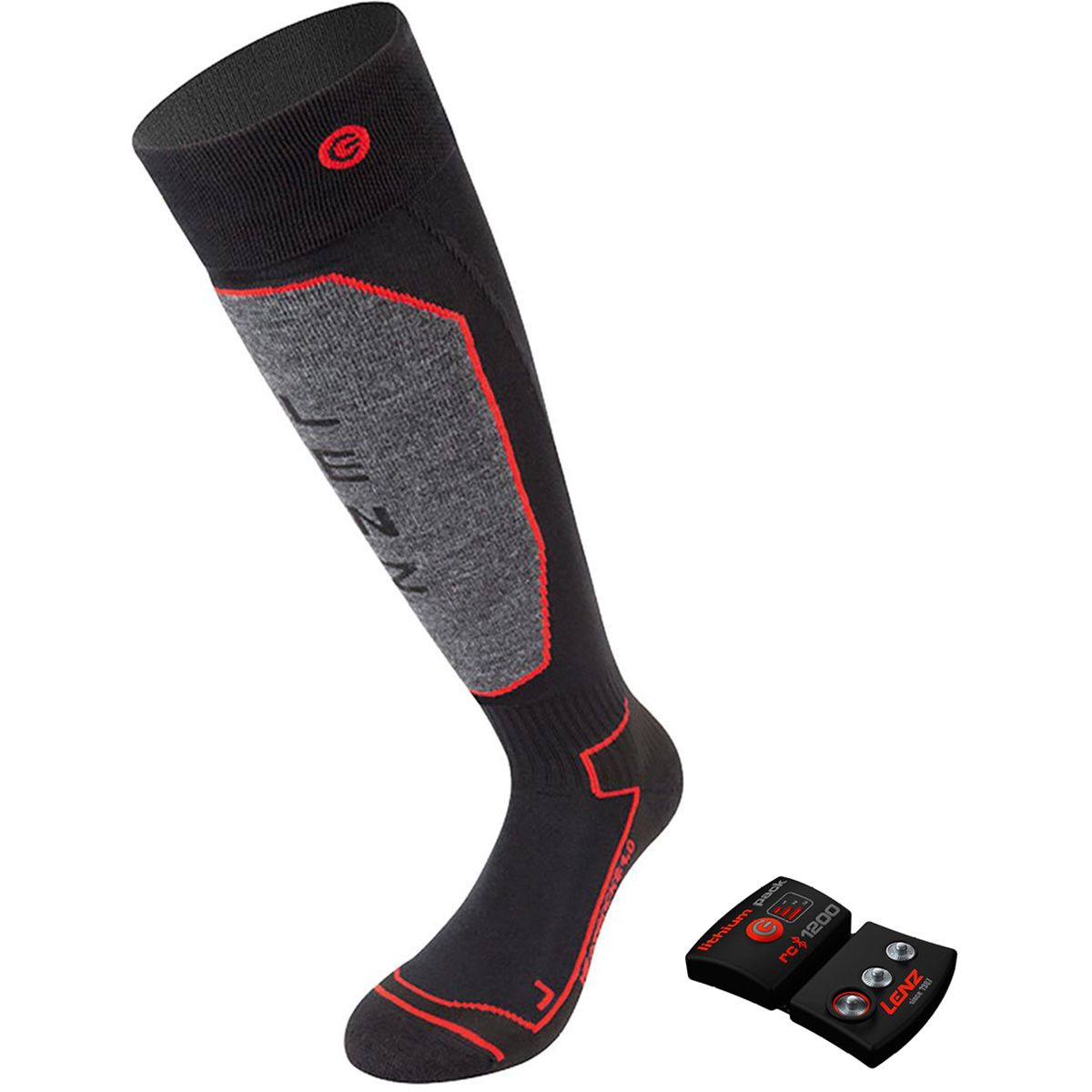 LENZ Set of heat sock 1.0 slim fit NEUWARE lithium pack rcB 1200 UNISEX 1540 