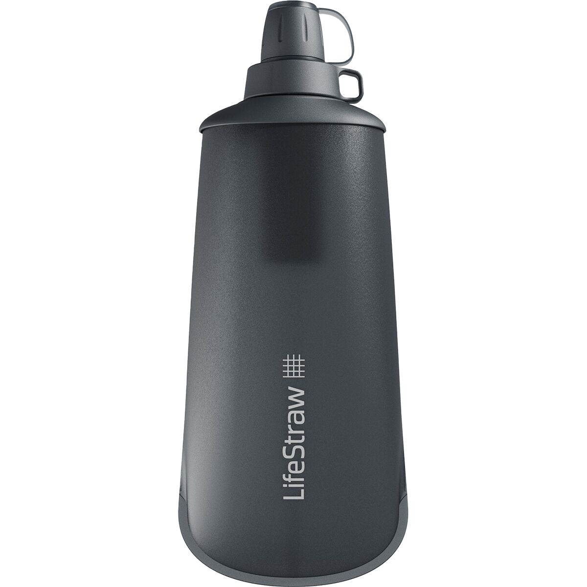 Image of LifeStraw Peak Series Collapsible Squeeze 1L Water Bottle with Filter Dark Mountin Grey, One Size