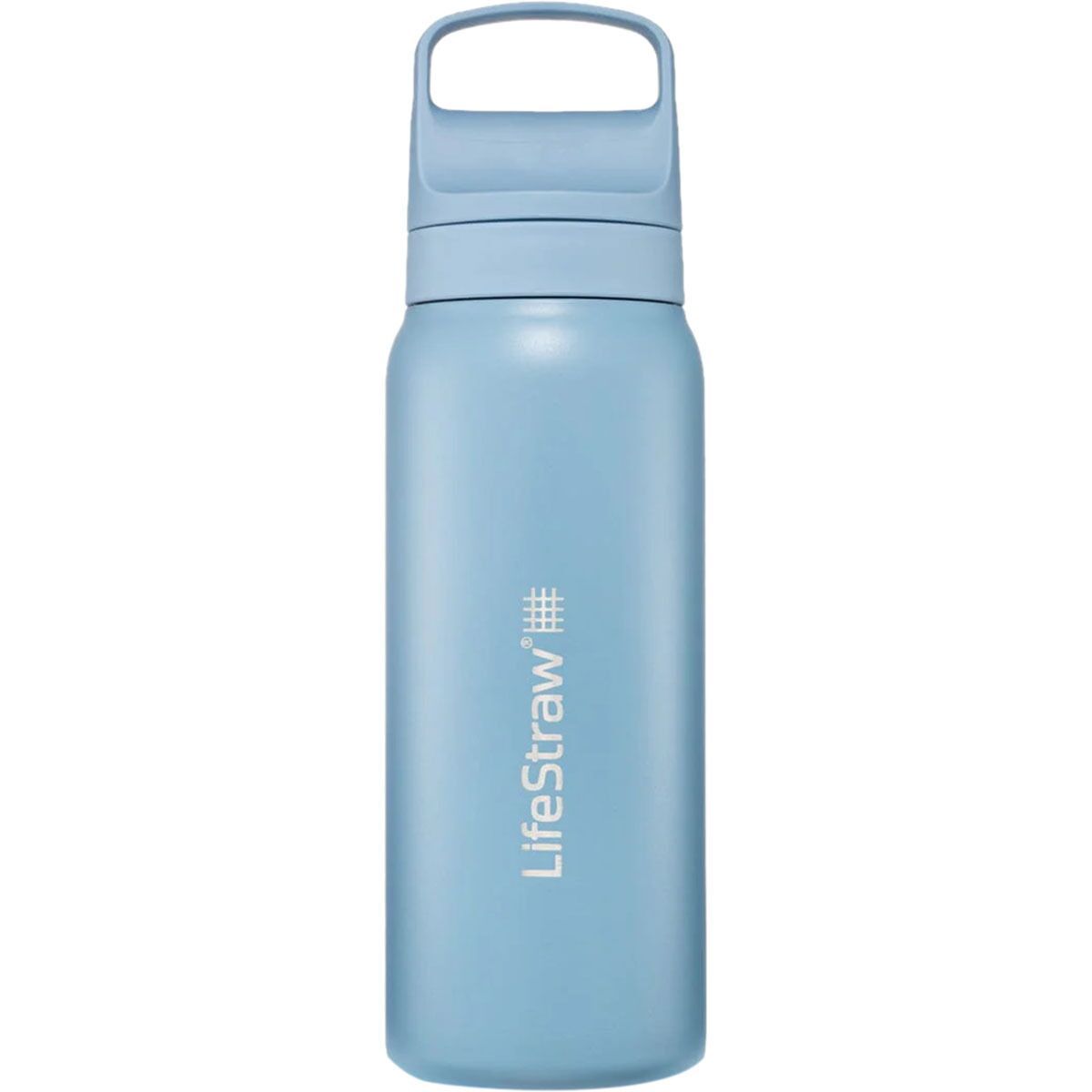 Image of LifeStraw Go Series Stainless Steel Filter Bottle - 24oz Icelandic Blue, One Size