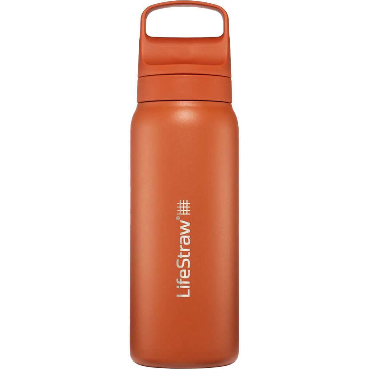 Image of LifeStraw Go Series Stainless Steel Filter Bottle - 24oz Kyoto Orange, One Size
