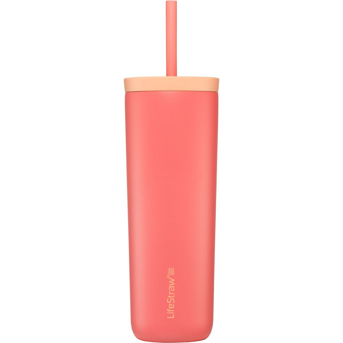 Image of LifeStraw Go Series Water Filter Tumbler Apricot Pink, 18oz