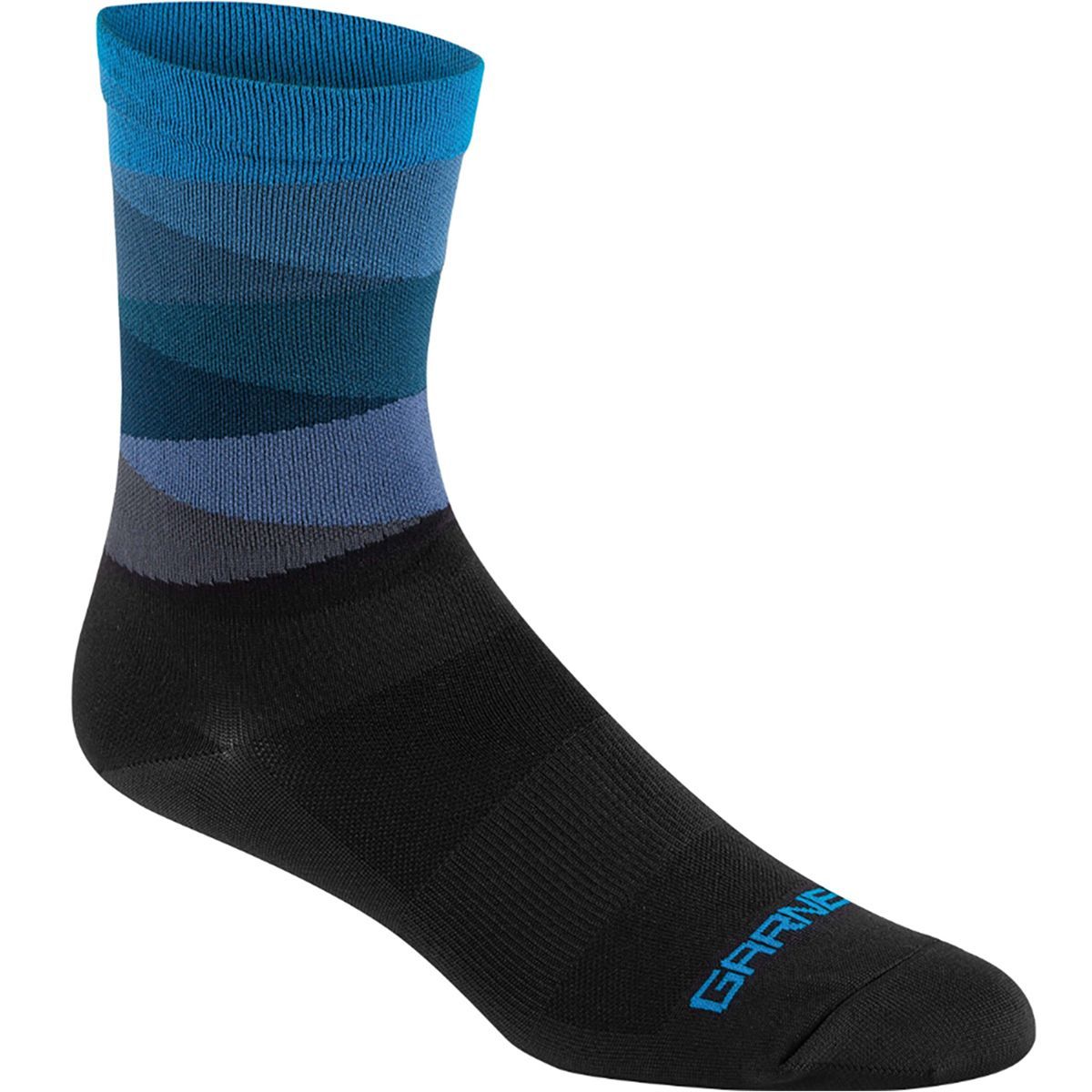 Louis Garneau Conti Long Sock Black/Blue2, S/M