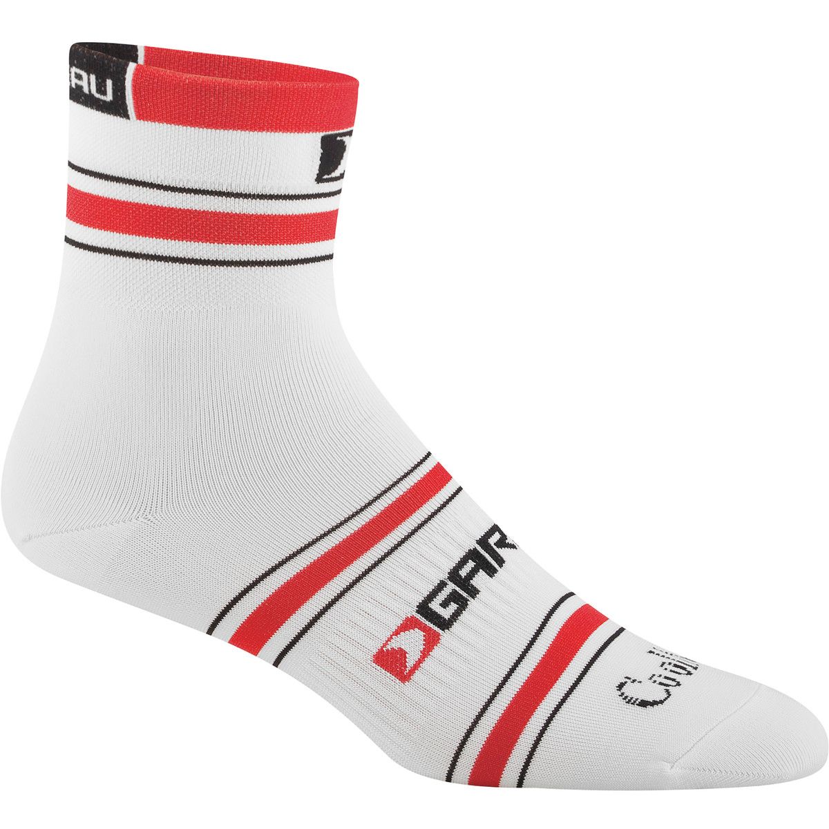 Louis Garneau Conti Sock - Women's White/Red/Black, S/M