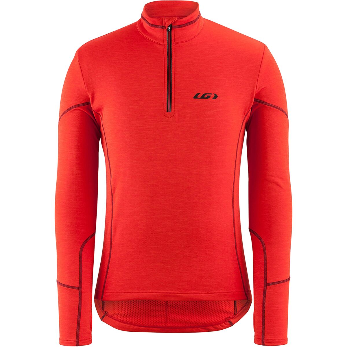 Louis Garneau Half Zip Long Sleeve Winter Cycling Jersey (Women's Large) Red