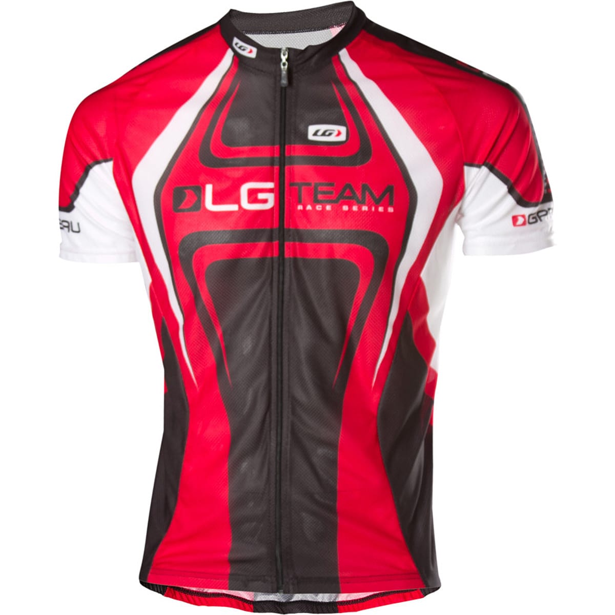 Louis Garneau Short Sleeve Cycling Jersey Mens Full Zip Bicycle LG TEAM  Racing
