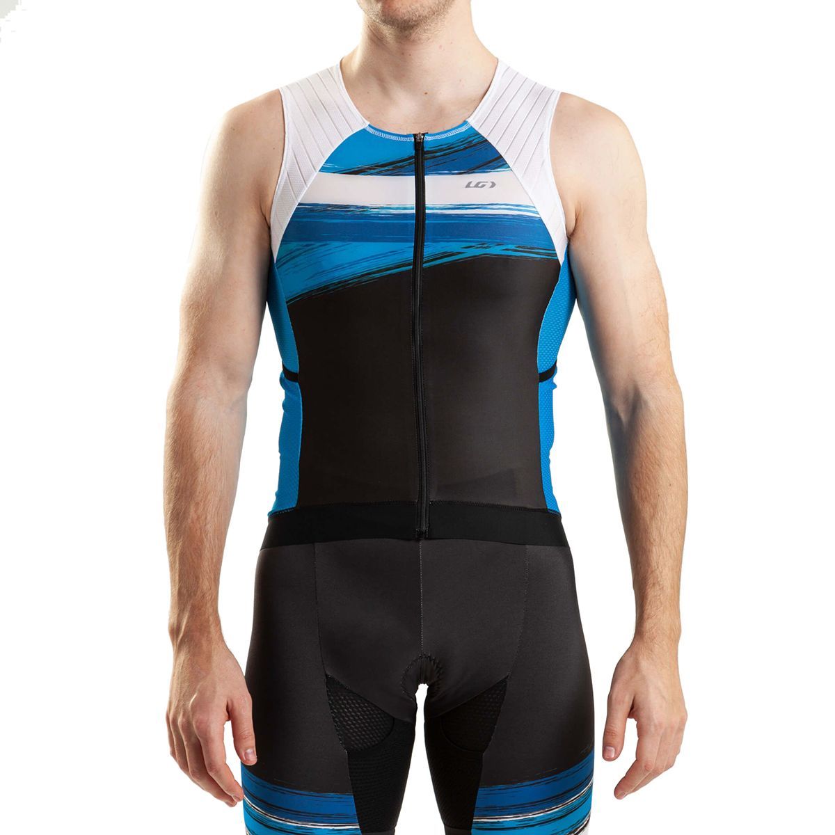 Louis Garneau Aero Tri Sleeveless Jersey - Men's Wave Blue, L