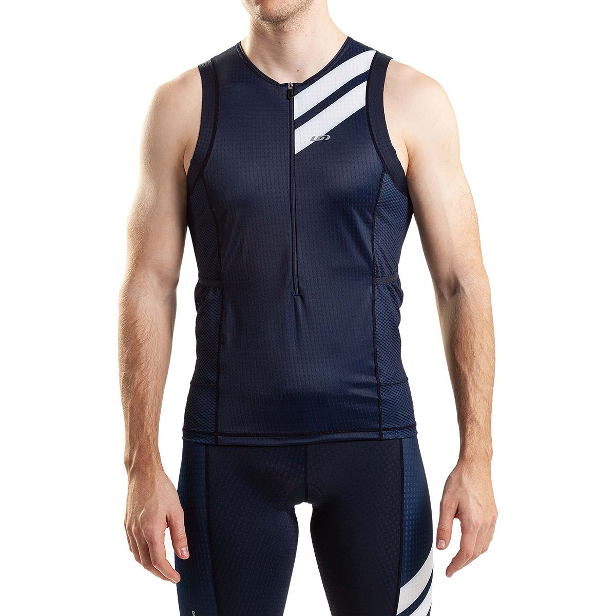 Louis Garneau Vent Tri Sleeveless CF Jersey - Men's Red Sand, M