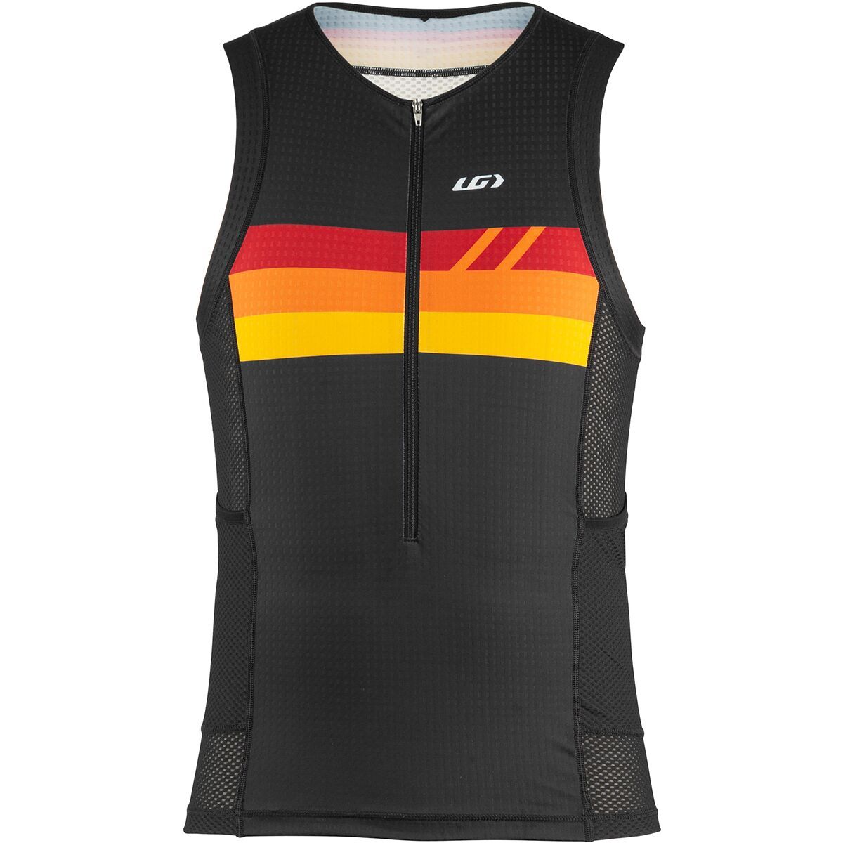 Image of Louis Garneau Vent Tri Sleeveless CF Jersey - Men's Rouge Orange, XL