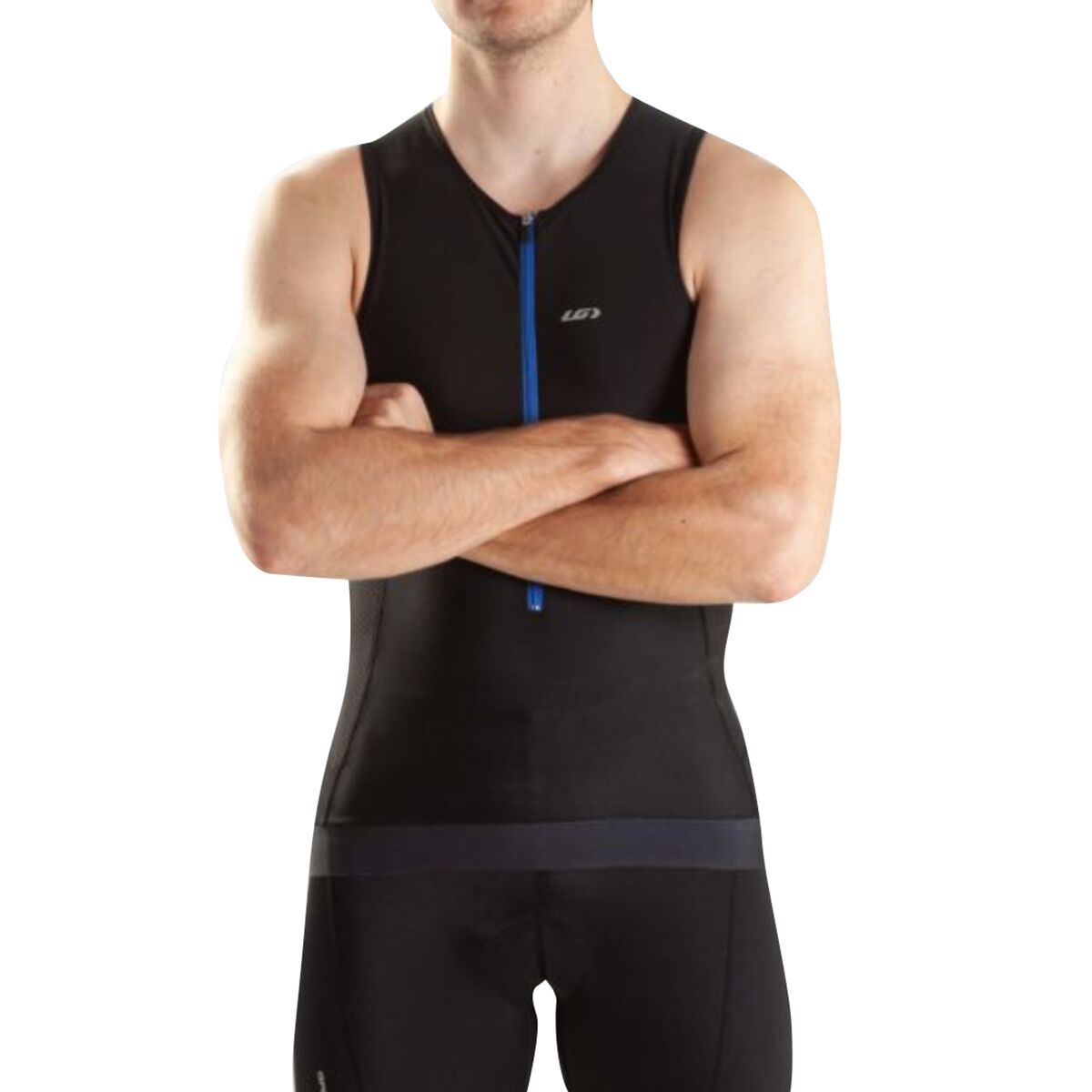 Louis Garneau Sprint Tri Sleeveless Jersey - Men's Black/Blue, L