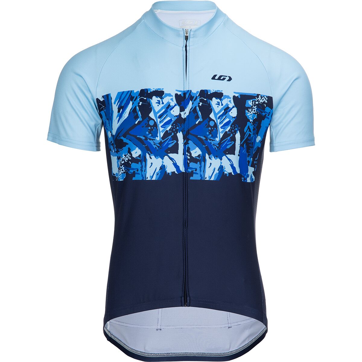 Louis Garneau Mens Cycling Jersey Tour de Cure Size M Orange Blue Zip short  slee