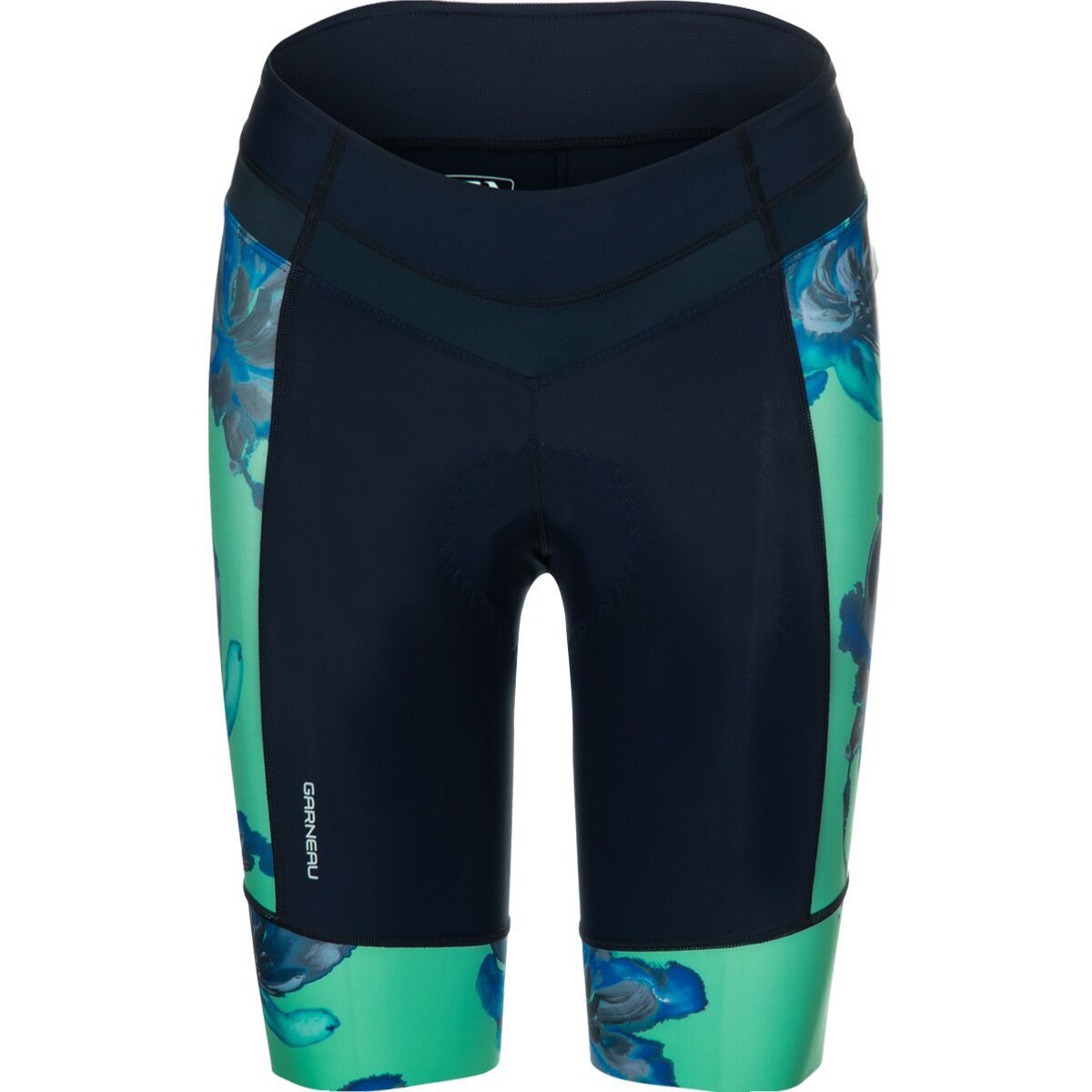 Louis Garneau Mondo Evo 2.0 Short - Women's Navy/Turquoise/Blue Flowers, XL